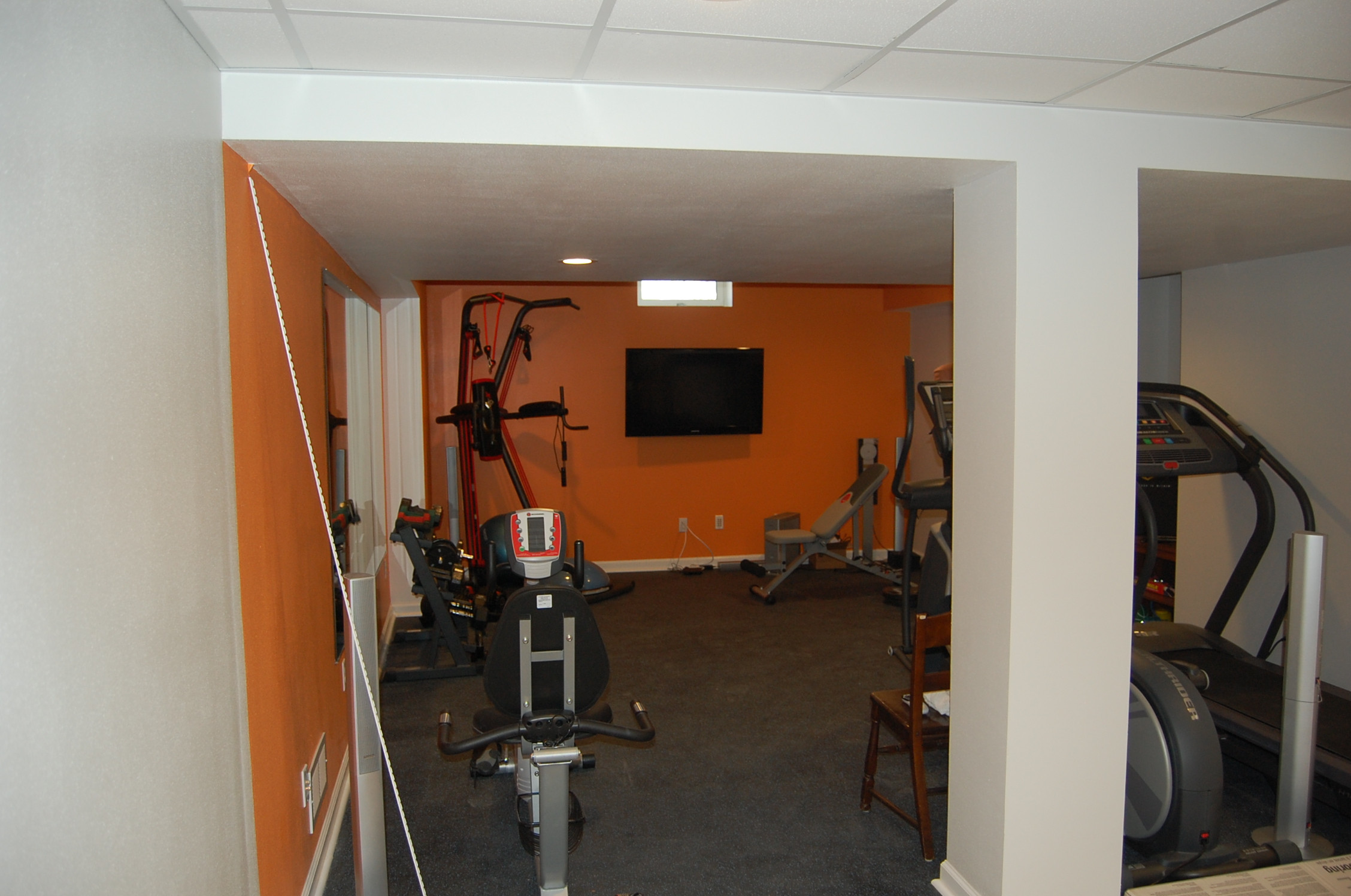 Basement office and work out area