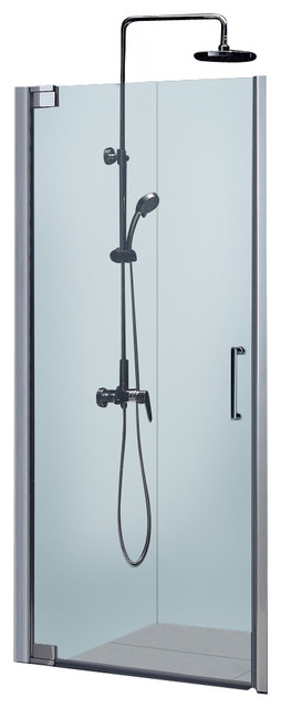 Elegance Frameless Pivot Shower Door, 28 3/4 - 30 3/4" W x 72" H, Brushed Nickel