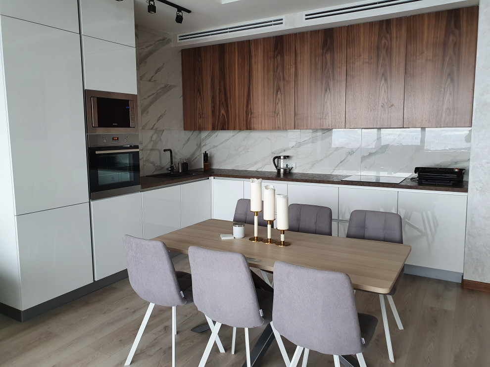 Кухня в современном стиле, ЖК Лазурные Небеса, г. Казань