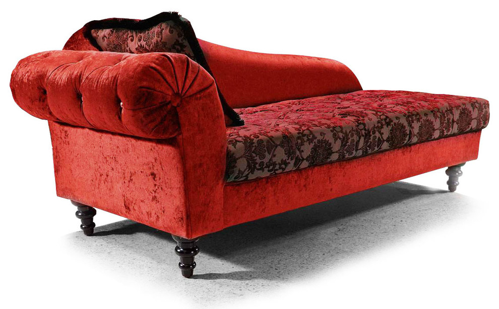 RED FABRIC CHAISE METRO