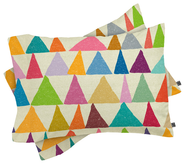 Deny Designs Nick Nelson Analogous Shapes In Bloom Pillow Shams, King -  Contemporary - Pillowcases And Shams - by Deny Designs | Houzz