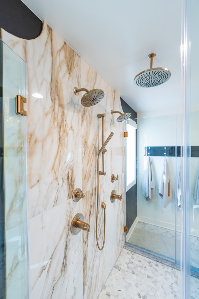 Example of a huge transitional home design design in Baltimore