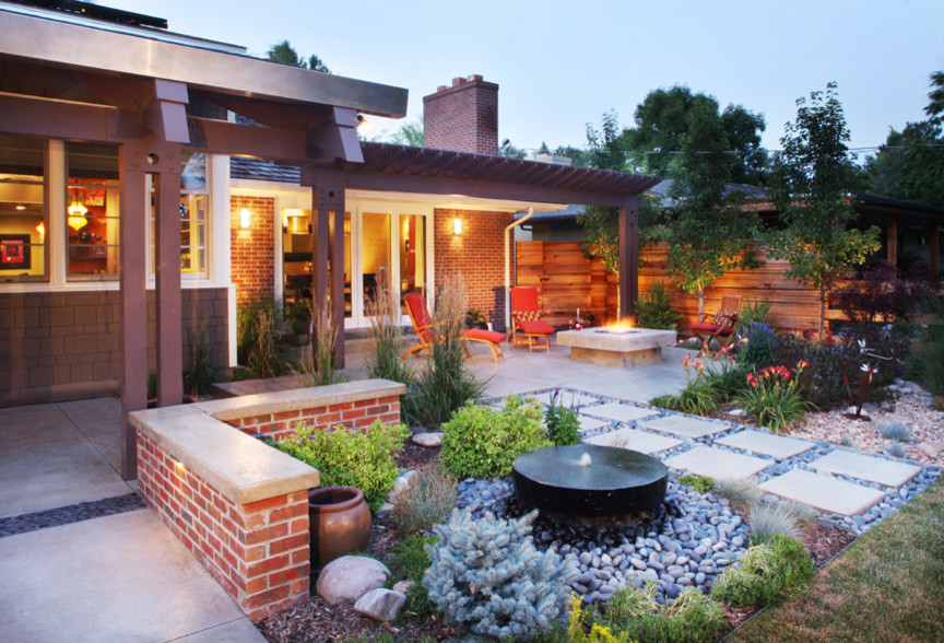 Inspiration for an eclectic patio in Denver.