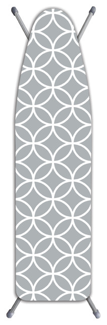 Deluxe Extra Thick Ironing Board Cover Gray Circles