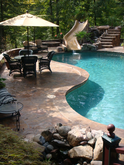 stone pool slide