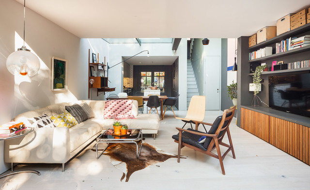 Study House contemporary-vardagsrum