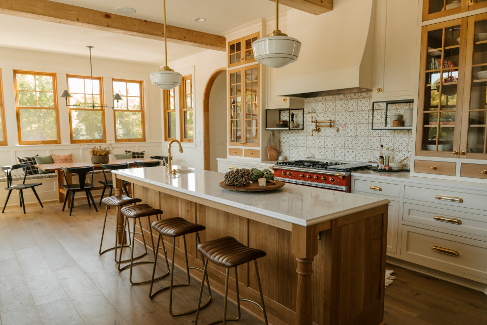 This is an example of a beach style kitchen in Minneapolis.