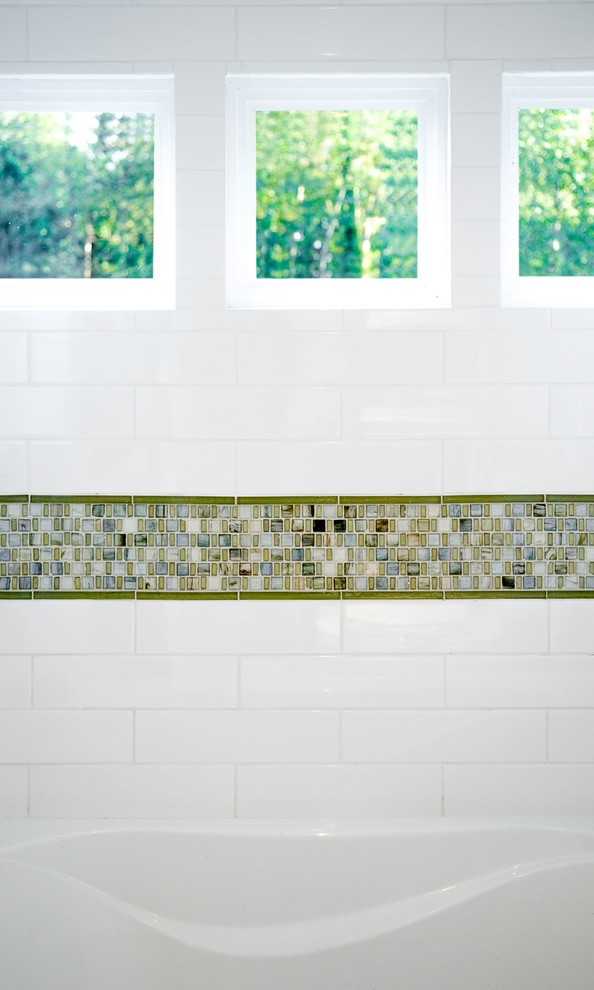 Example of a transitional bathroom design in Phoenix