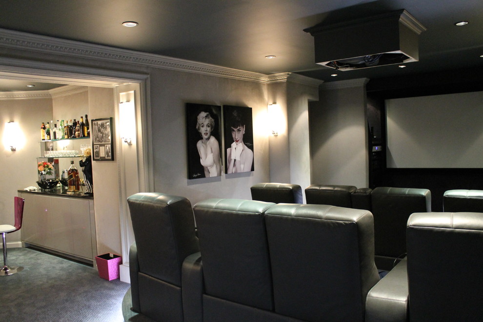 Eclectic Movie Room, NY Home - Modern - Home Theatre - New York - by ...