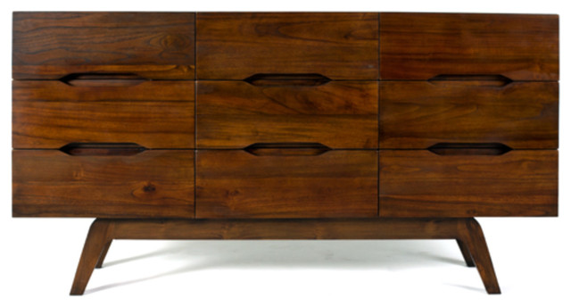 9 Drawer Mid Century Design Dresser Solid Reclaimed Teak Wood 9 Drawer Mid Century Design Dresser Solid Reclaimed Teak Wood Midcentury Dressers By Me Home Furniture