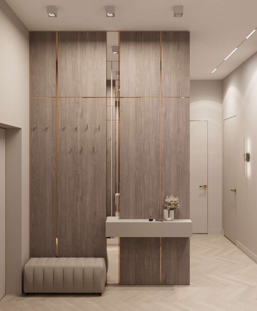 Прихожая-холл в квартире ЖК "Олимпика" г. Екатеринбург