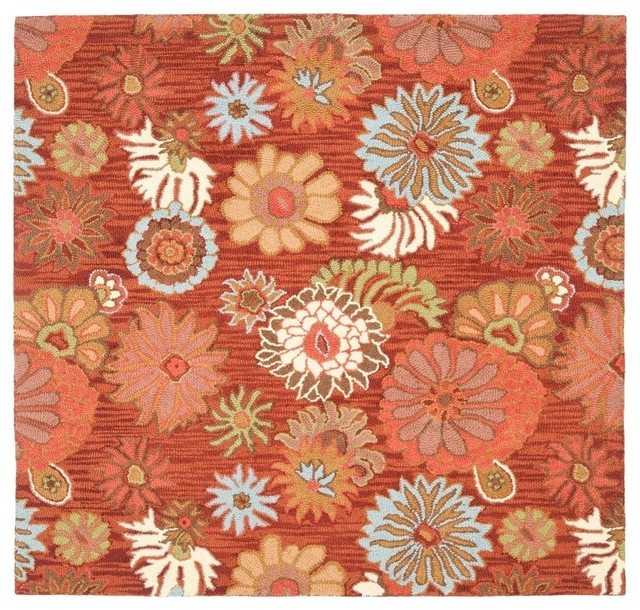 Blossom Hand Hooked Rug Red Multi Contemporary Area Rugs By Blossom Hand Hooked Rug Red Multi Contemporary Area Rugs By Safavieh