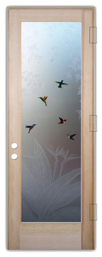 Front Door - Hummingbird Lovers - Douglas Fir (stain grade) - 36" x 80" -...