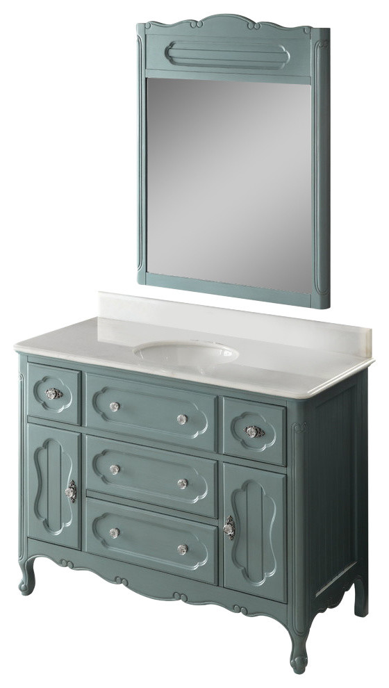 48" CottageStyle Knoxville Bathroom Sink Vanity With Mirror