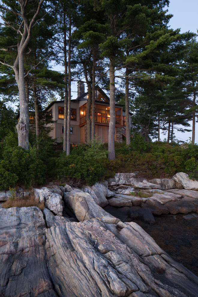 Inspiration for a beach style exterior in Portland Maine.