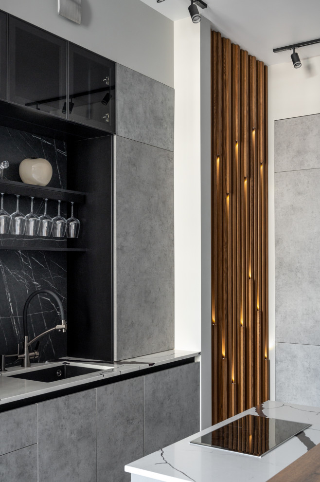 Стеновая панель с торцевой подсветкой из массива Ясеня