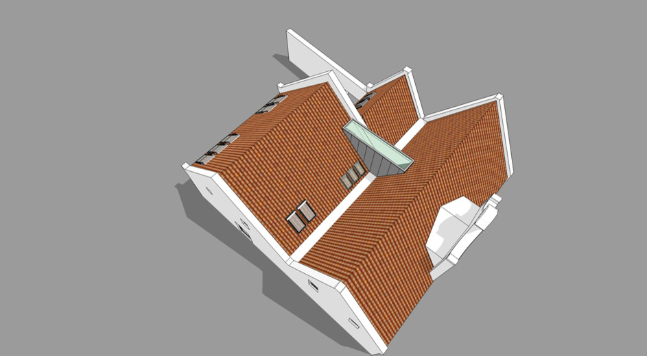 Denkmalgeschütztes Einfamilienhaus - neuer Dachübergang
