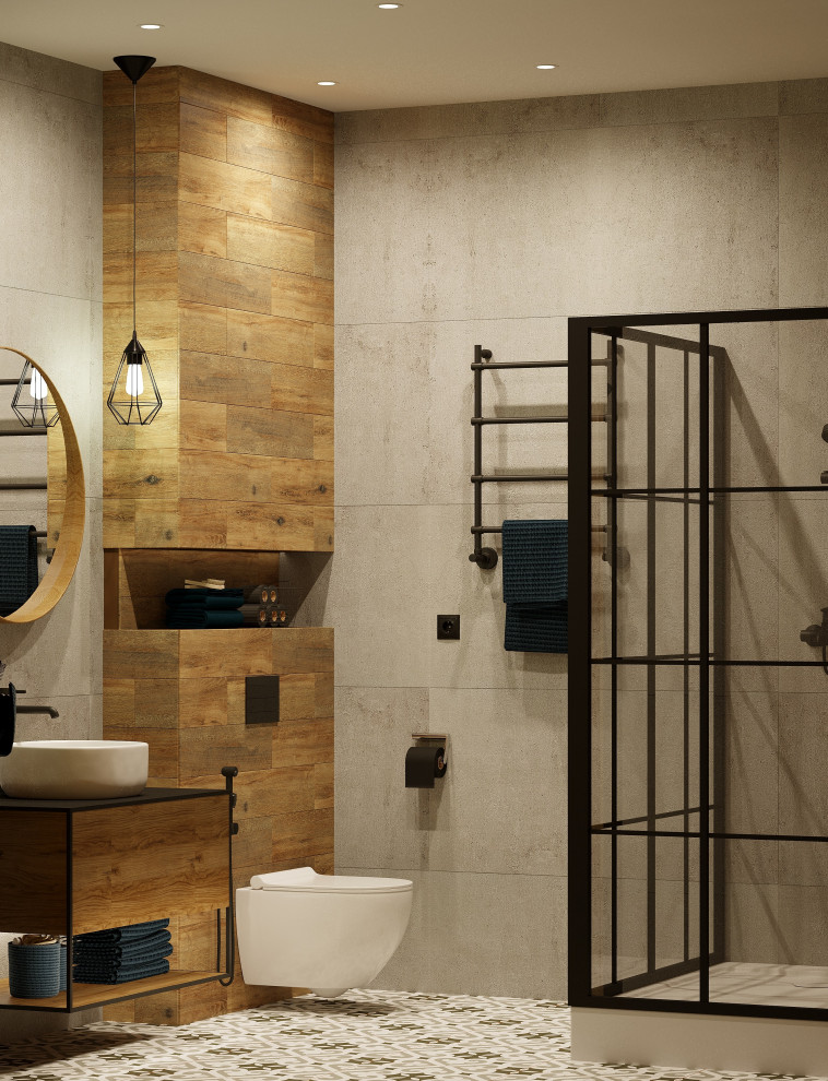 Санузел в стиле Лофт