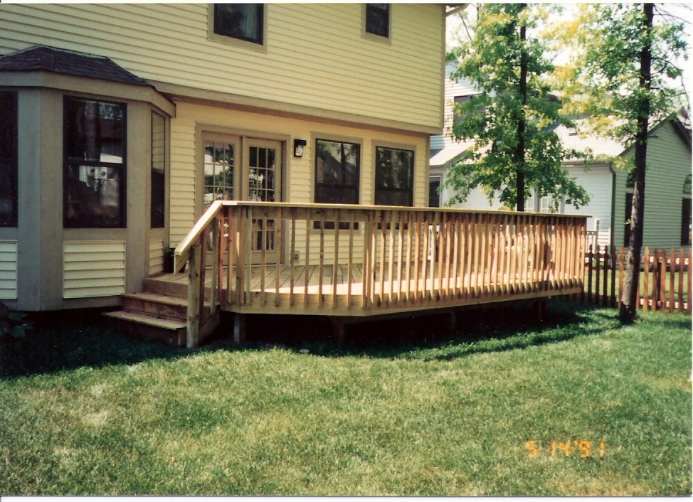 Exterior First Floor Deck Construction