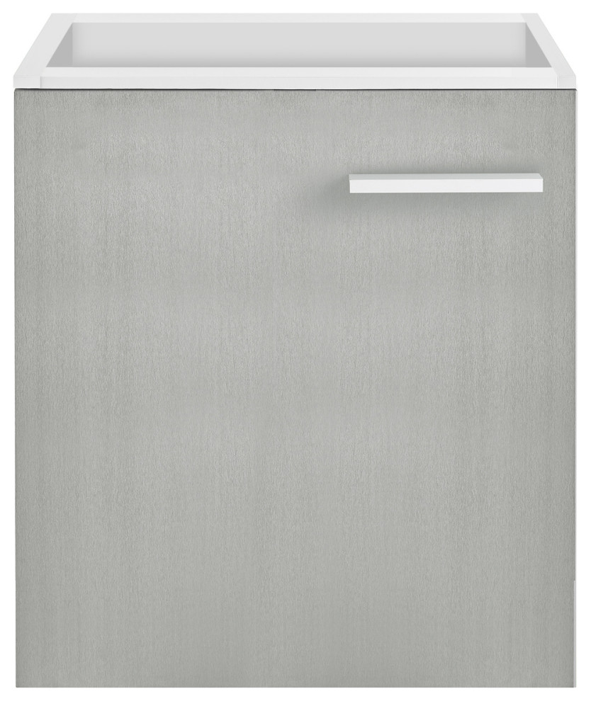Colmer 18" Wall-Mounted Bathroom Vanity, Brushed Grey- Cabinet
