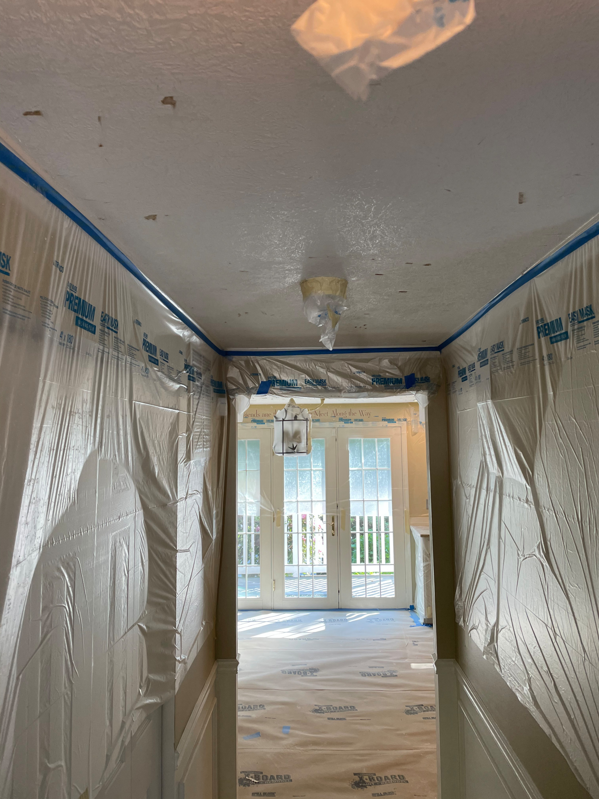 Popcorn ceiling removal and paint