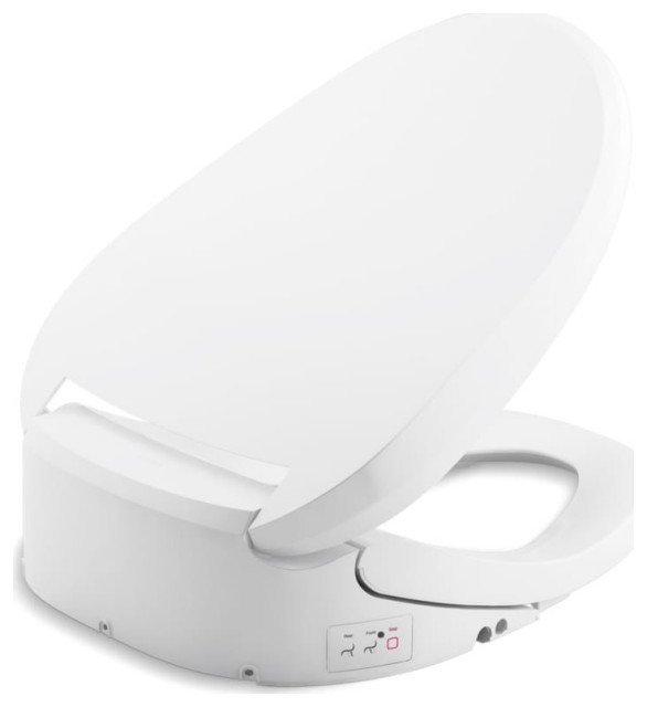 Kohler C3455 Elongated Bidet Toilet Seat, White, K8298CR0 Toilet