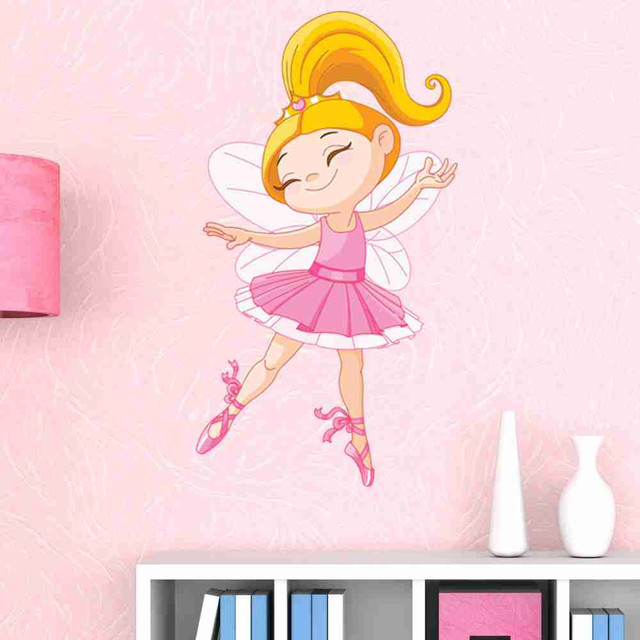 Ballerina Fairy Ii Wall Decal Sticker Multi 21x39