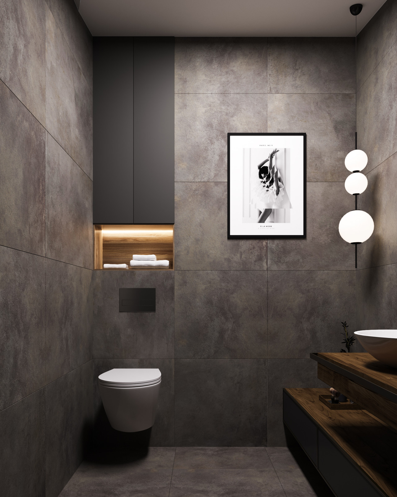 Санузел из проекта "SHADES GREY"