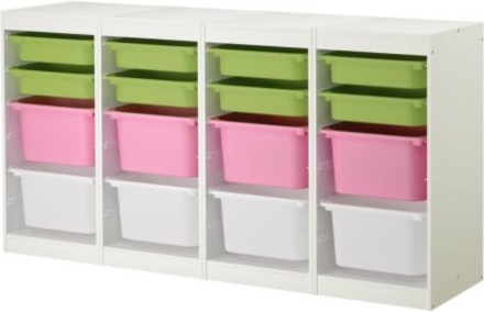 Trofast Storage Combination, White, Multicolor