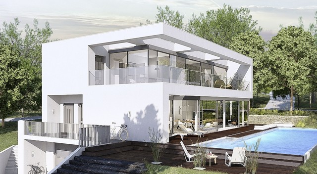 Villa Im Bauhausstil Modern Exterior Stuttgart By Okal