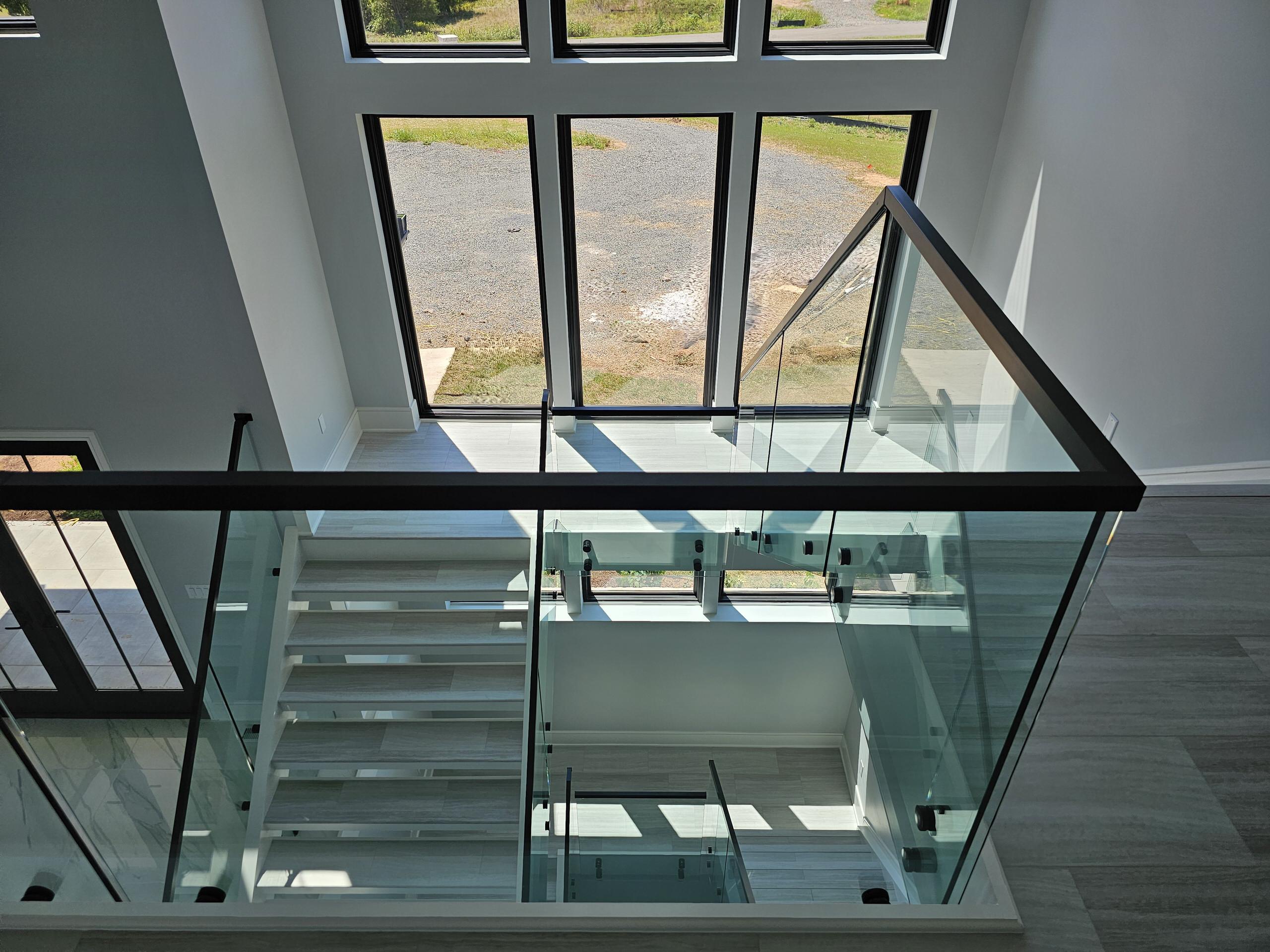 125_Modern Open Rise Stair with Glass Balustrade, Aldie, VA 20105