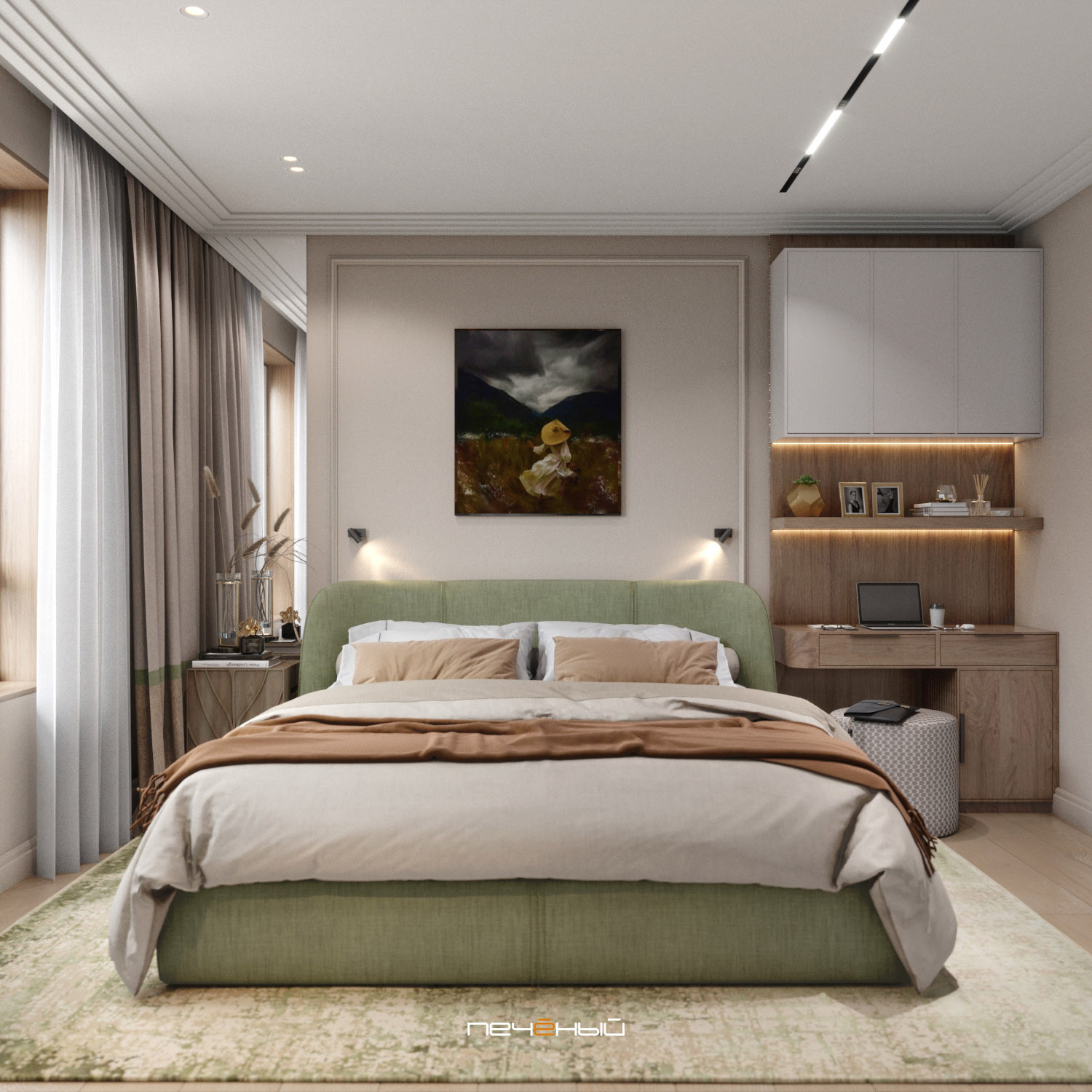 Гармоничный проект трёхкомнатной квартиры