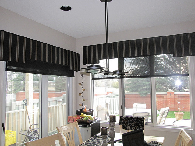 Inspiration for a modern dining room remodel in Calgary