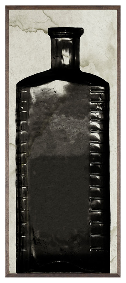Copper River Industrial Loft Bottle Black White Photo Wall Art, D, Framed