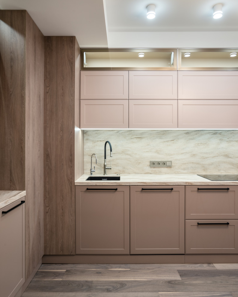 Кухня в нежных оттенках