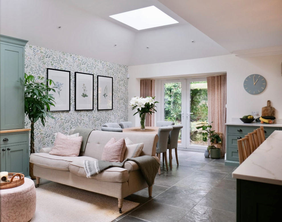 Beautiful Sage Open Plan Kitchen