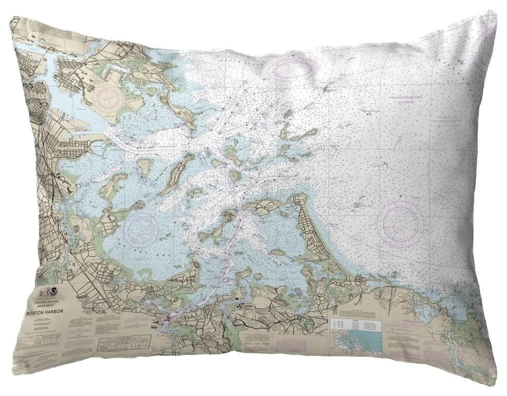 Betsy Drake Boston Harbor, MA Nautical Map Noncorded Indoor/Outdoor ...