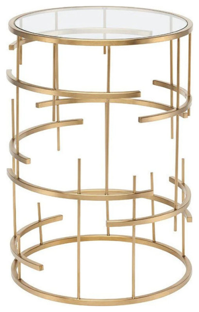 Idris Gold Side Table - Contemporary - Outdoor Side Tables - by Virgil ...