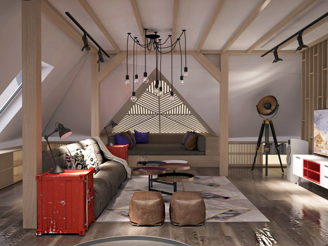 Мансарда в стиле лофт