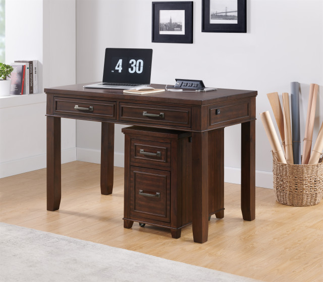 Del Mar 48 inch desk with Fingerprint Lock Transitional Desks And Del Mar 48 inch desk with Fingerprint Lock Transitional Desks And