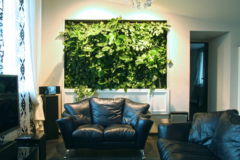 Фитостена в доме, поселок Лахта, Санкт-Петербург