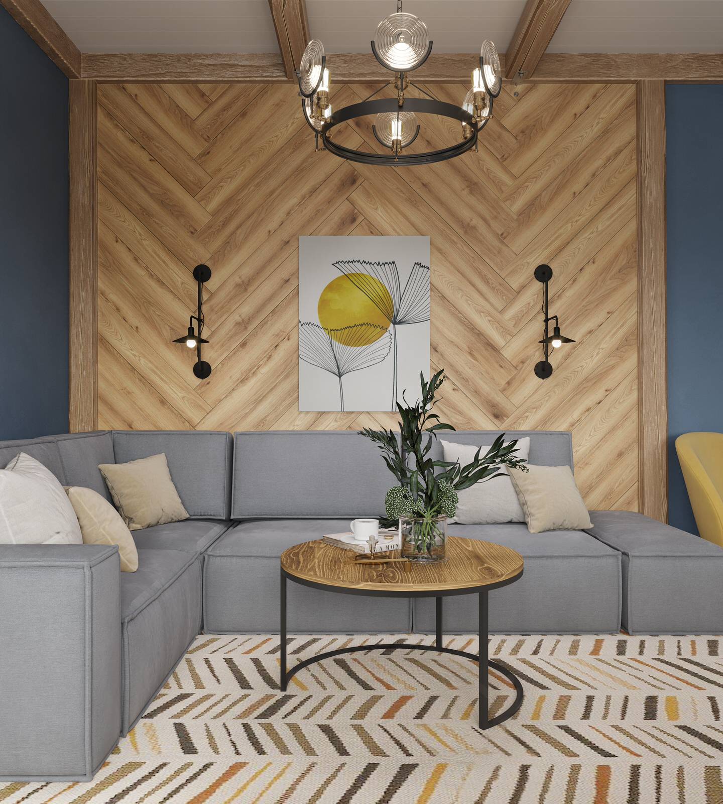 Кухня-гостиная в дачном доме