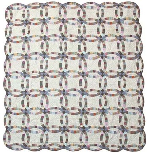 Country Wedding Ring Twin Quilt