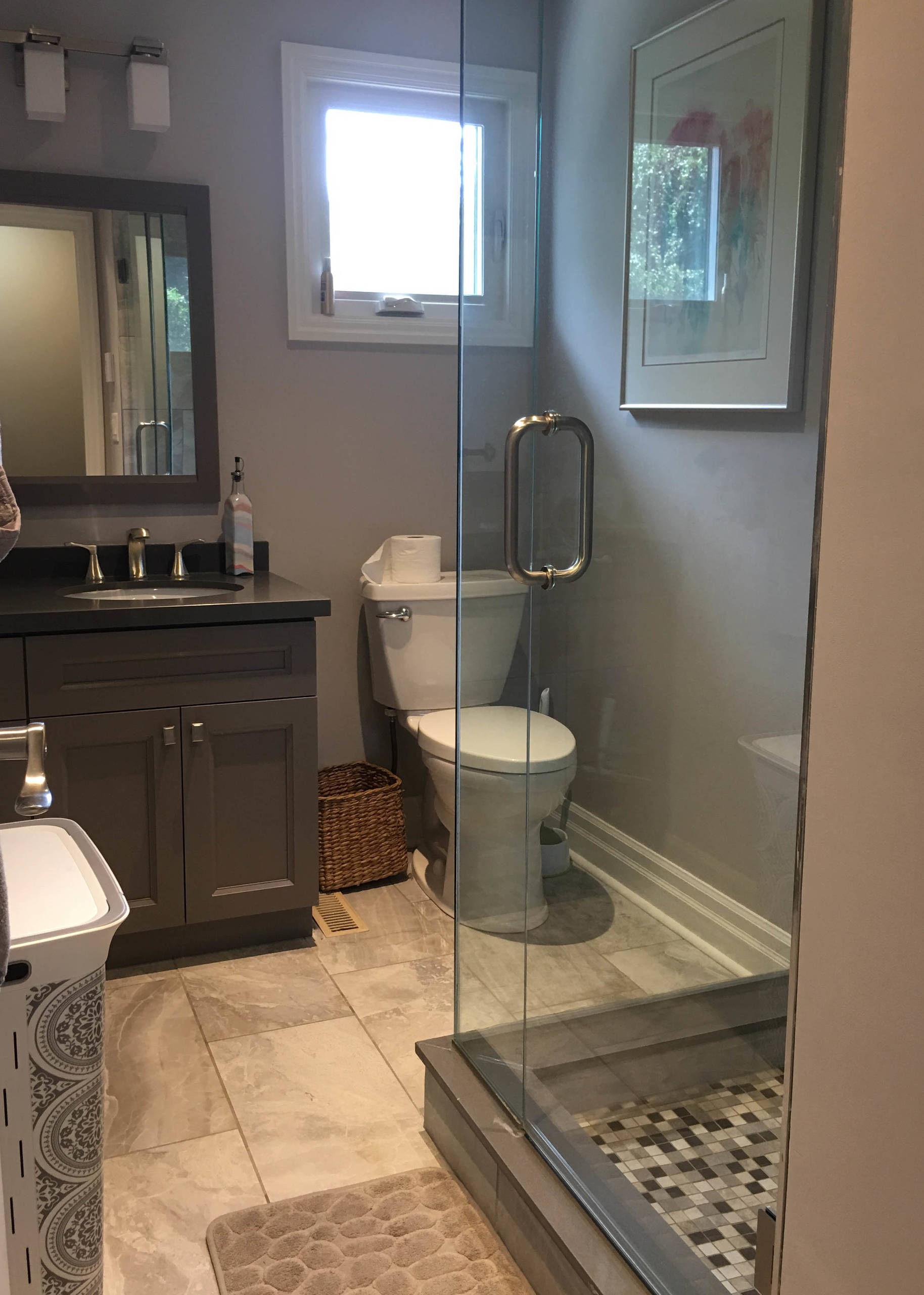 Relocated main bathroom