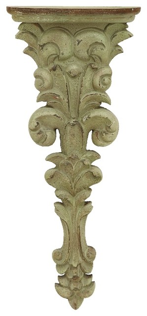 Victorian Wall Sconce Shelf Fl Carved Corbel Distressed Green Victorian Wall Sconce Shelf Fl Carved Corbel Distressed Green Decor 69277