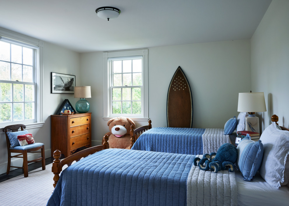 Inspiration for a coastal kids' room remodel in Manchester