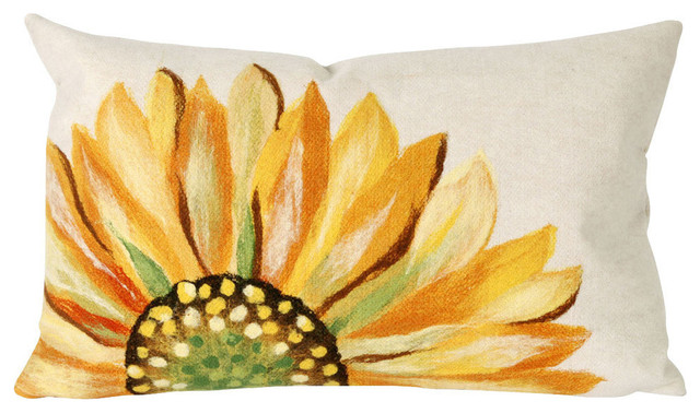 Visions II Sunflower Yellow Pillow, 12"x20"