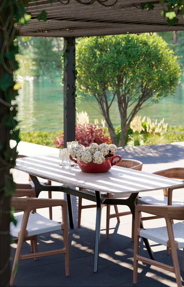 Визуализация домика на берегу озера