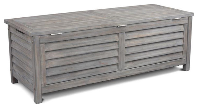 Homestyles Maho Gray Wood Outdoor Deck Box