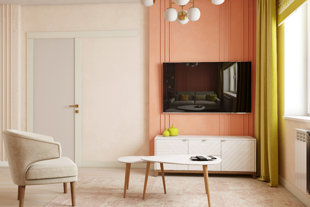 Розовая пудра - Однокомнатная квартира для женщины.